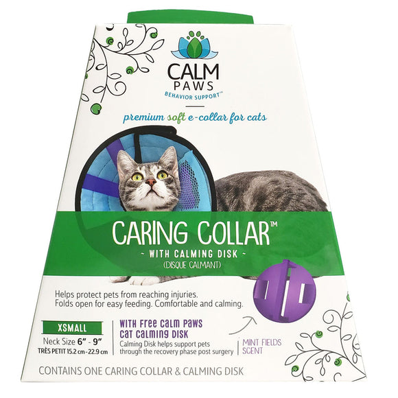 Calm Paws Caring Collar with Caming Disk for Cats X-Small Neck Size 6’’-9’’ - Cat Calming & Anxiety Aids 1