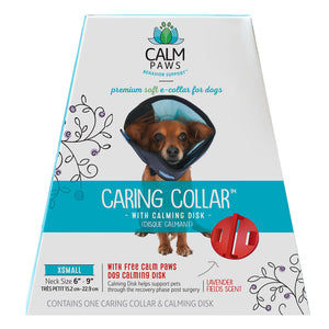 Calm Paws Caring Collar with Caming Disk for Dogs - X-Small, Neck Size 6’’-9’’ - Dog Calming & Anxiety Aids 1