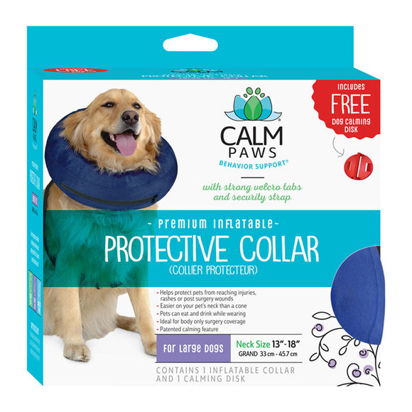 Calm Paws Inflatable Protective Collar for Dogs & Cats - Large - Dog Calming & Anxiety Aids 4