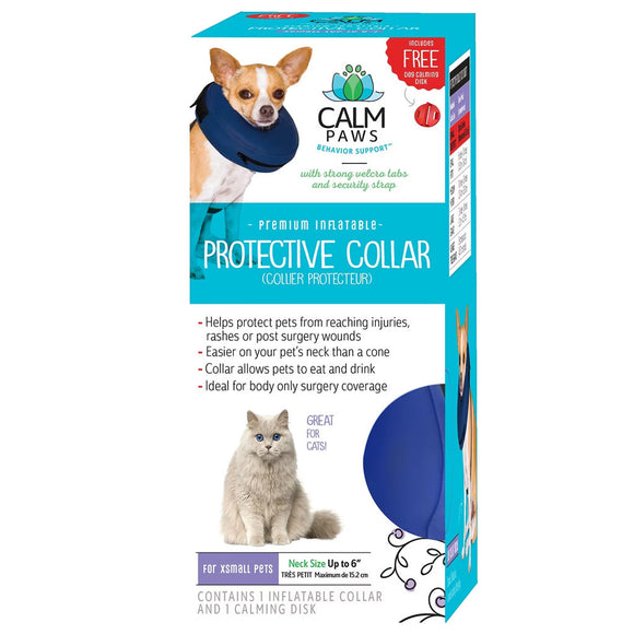 Calm Paws Inflatable Protective Collar for Dogs & Cats - X-Small - Dog Calming & Anxiety Aids 1