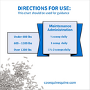 Cosequin Calxequin Daily Hoof Support Pellets for Horses - Directions to use