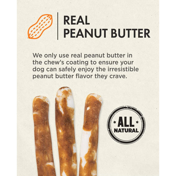 Canine Naturals Hide Free Peanut Butter Flavor Sticks Treats For Dog