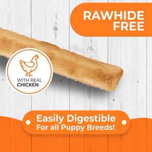Canine Naturals Hide Free PUPPY Chicken Recipe Rolls Treats (2 Large Rolls) For Dog
