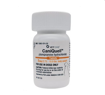 CaniQuell (clomipramine hydrochloride) 5mg Tablets for Dogs 2.75-10.9 lb