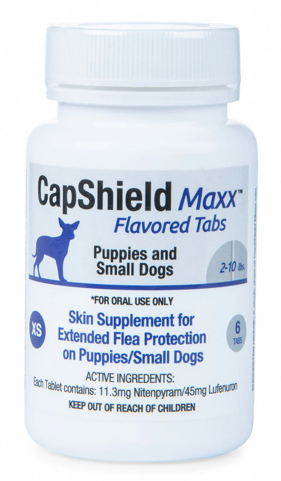 CapShield Maxx Flea Protection Flavored Tablets for Dogs - 2-10 lbs (6 tabs) - Flea & Tick 1