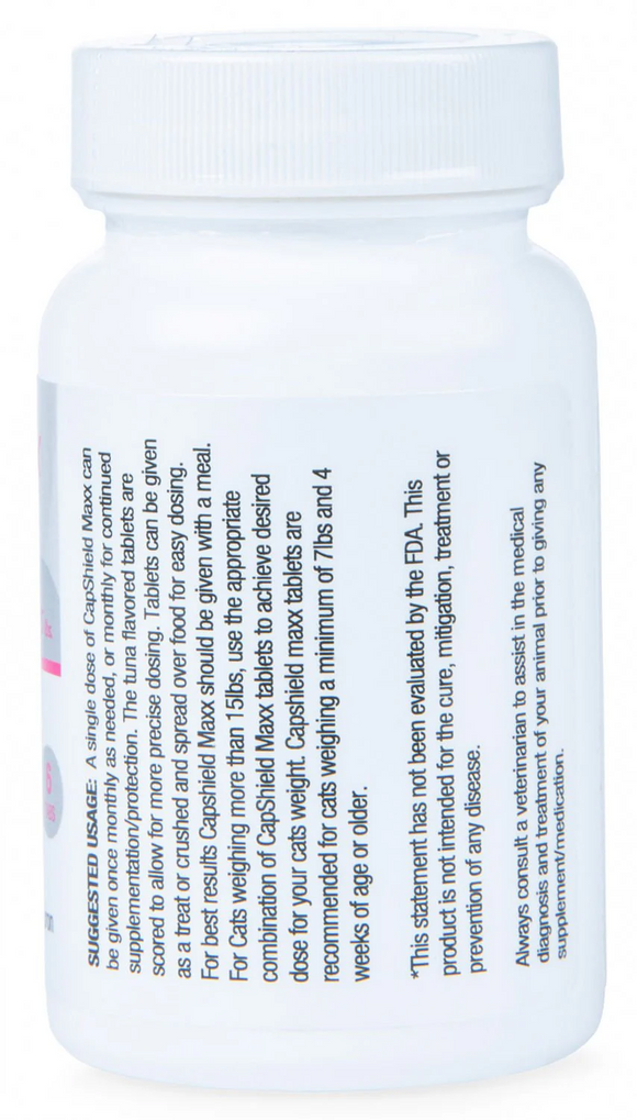 CapShield Maxx Flea Protection Supplement for Cats 7-15 lb (6 tablets) - Flea & Tick 3