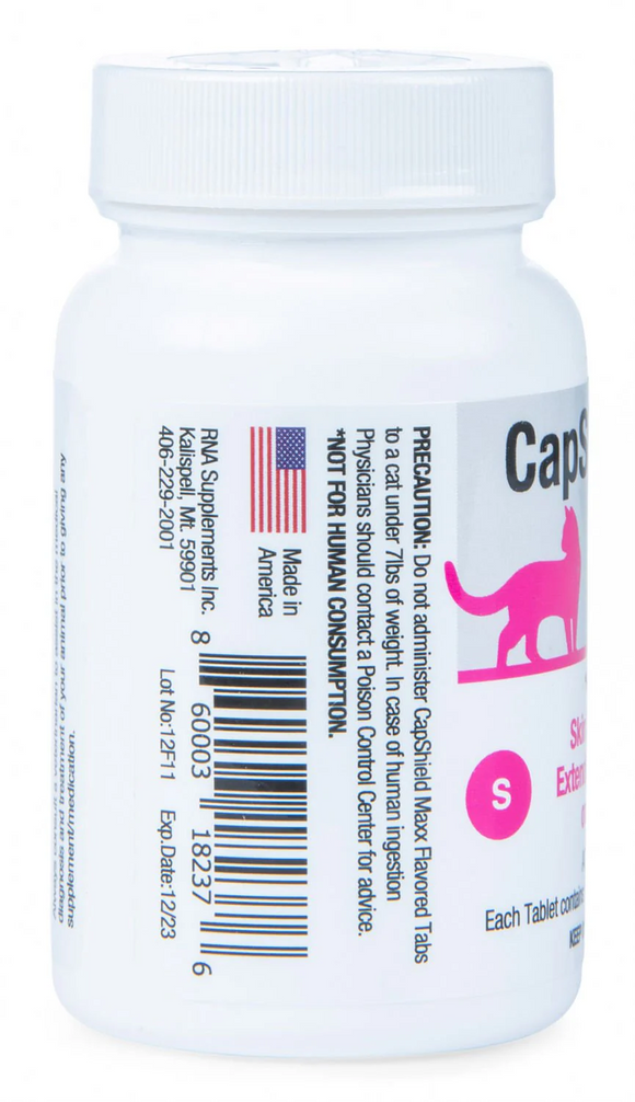 CapShield Maxx Flea Protection Supplement for Cats 7-15 lb (6 tablets) - Flea & Tick 2