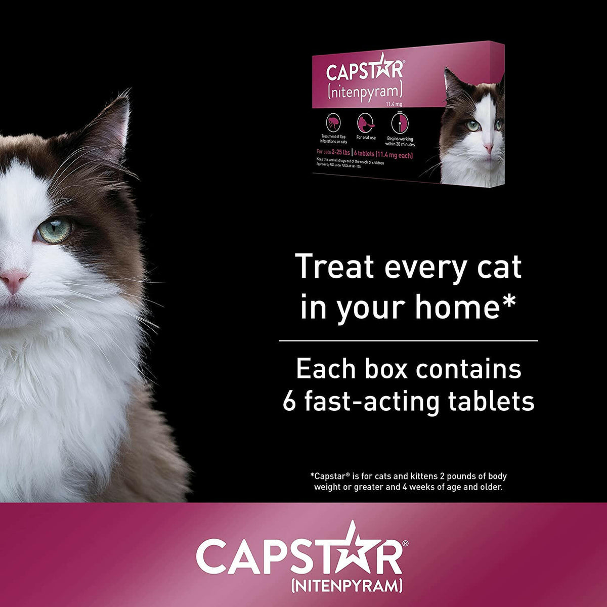 Say Goodbye to Fleas: Capstar Oral Treatment for Cats 2-25 lbs