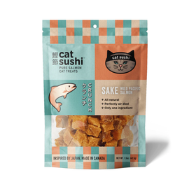 Cat Sushi Sake Wild Pacific Salmon Air Dried Cat Treats (1.5 oz) - Cat Treats 1