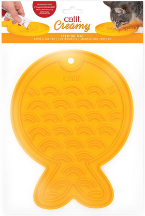 Catit Creamy Feeding Mat for Cat Orange - Pet Bowl Mats 1