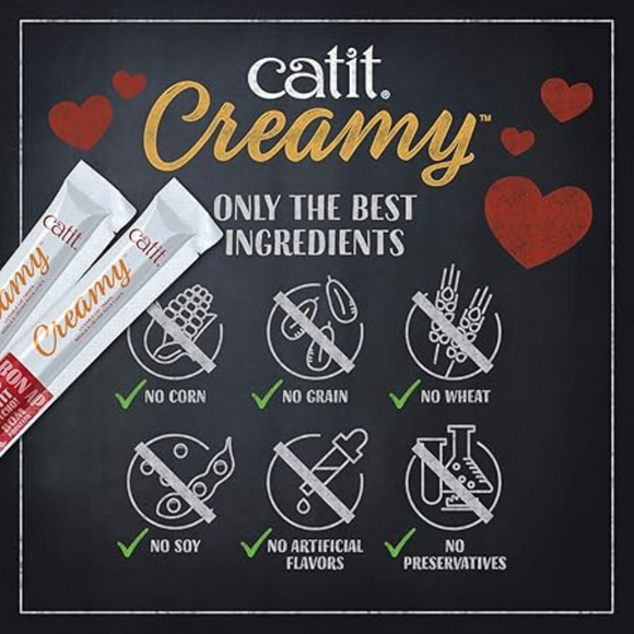 Catit Creamy Lickable Cat Treats 0.5-oz tubes - Cat Treats 6