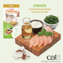 Catit Creamy Superfood Chicken Recipe with Coconut & Kale Lickable Treats for Cats - Cat Treats 3