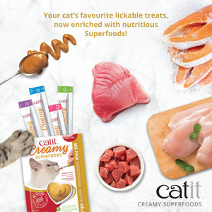 Catit Creamy Superfood Chicken Recipe with Coconut & Kale Lickable Treats for Cats - Cat Treats 2