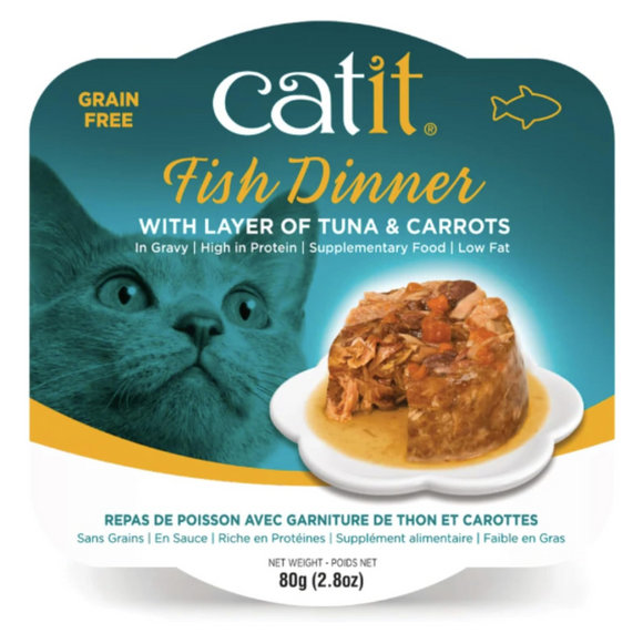 Catit Fish Dinner with Tuna & Carrot 2.8-oz - Cat Food 1