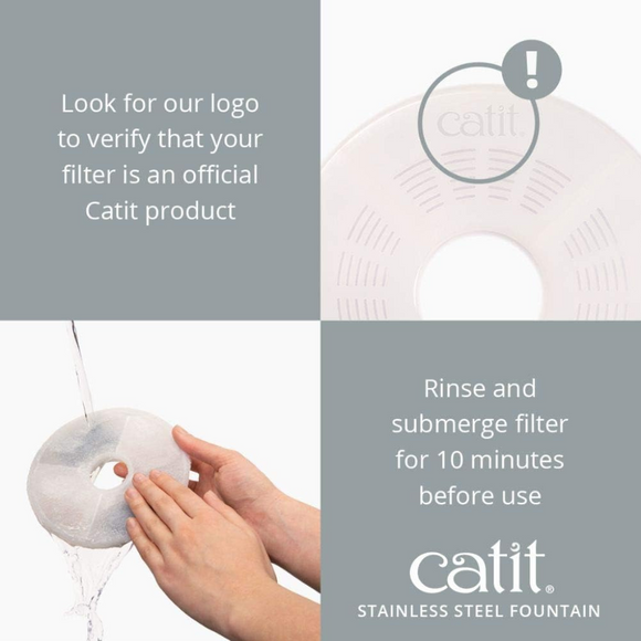 Catit Fresh & Clear Stainless Steel Cat Water Fountain (64 fl. oz.) - Cat Bowls & Feeders 5