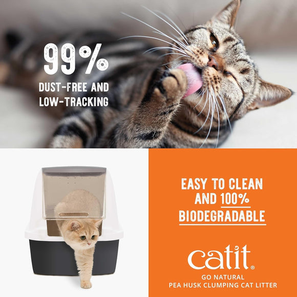 Catit Go Natural! Pea Husk Clumping Cat Litter - Cat Litter & Waste Disposal 6