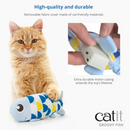 Catit Groovy Fish Motion-Activated Catnip Cat Toy Blue - Interactive Cat Toys 4