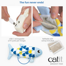 Catit Groovy Fish Motion-Activated Catnip Cat Toy Blue - Interactive Cat Toys 5