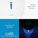 Catit LED Stainless Steel Top Flower Drinking Fountain for Cats - Cat Bowls & Feeders 3