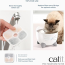 Catit PIXI Drinking Fountain Replacement Filters – Triple Action Filtration - Cat Bowls & Feeders 4