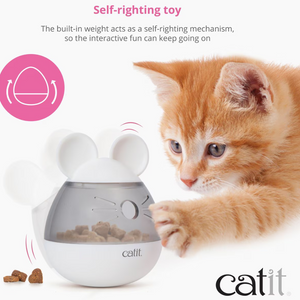 Catit PIXI Mouse Shape Treat Dispenser for Cats - Cat Bowls & Feeders 2