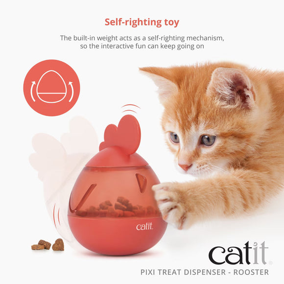 Catit PIXI Rooster Shape Treat Dispenser for Cats - Cat Toy 3