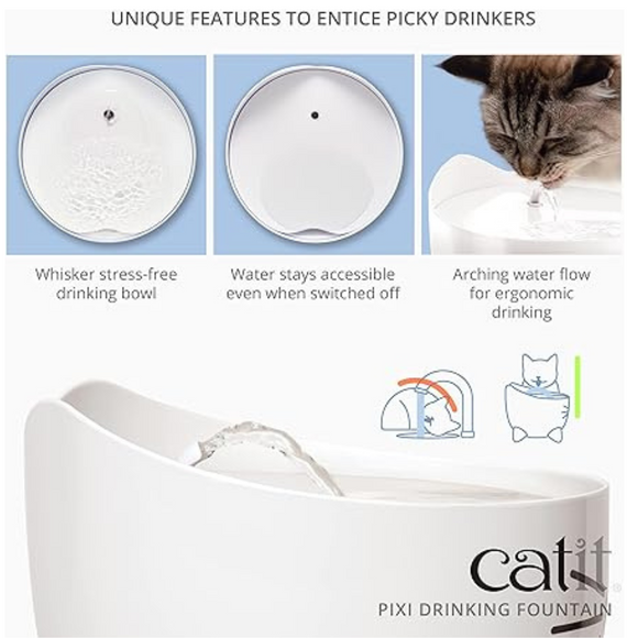 Catit PIXI Smart Drinking Water Fountain For Cats - Cat Bowls & Feeders 6