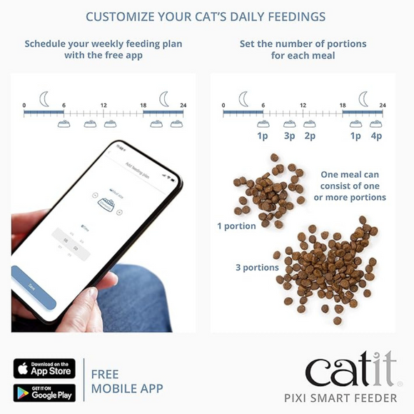 Catit PIXI Smart Feeder App-Controlled Automatic Cat Feeder - Cat Bowls & Feeders 4