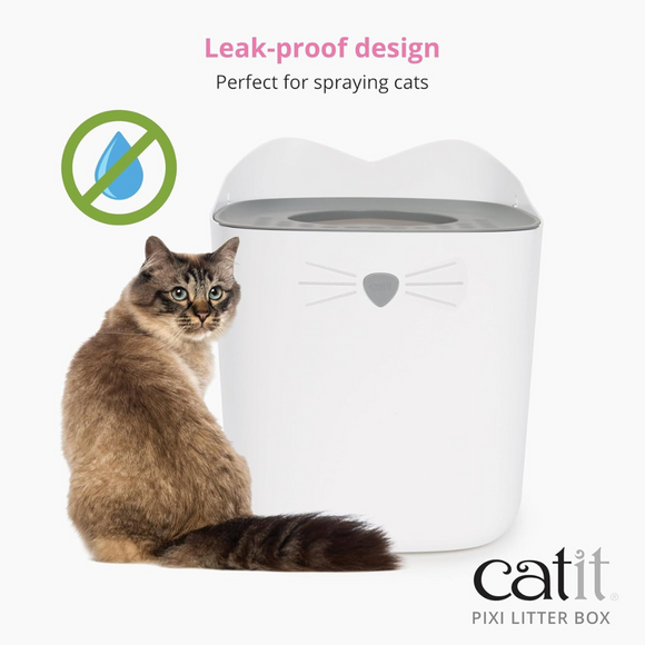 Catit PIXI Top-Entry Cat Litter Box (Gray) - Cat Litter Boxes 2