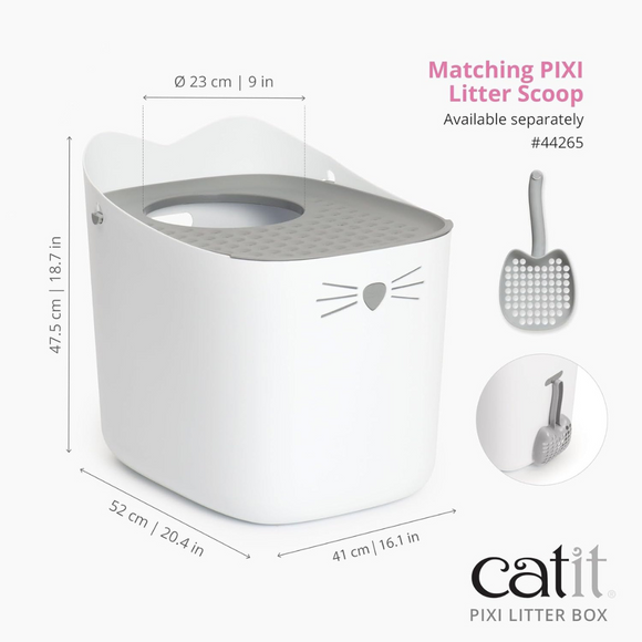Catit PIXI Top-Entry Cat Litter Box (Gray) - Cat Litter Boxes 7