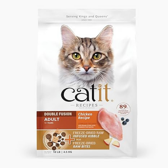 Catit Recipes Double Fusion Cat Food - Adult / 10lb - Cat Food 20