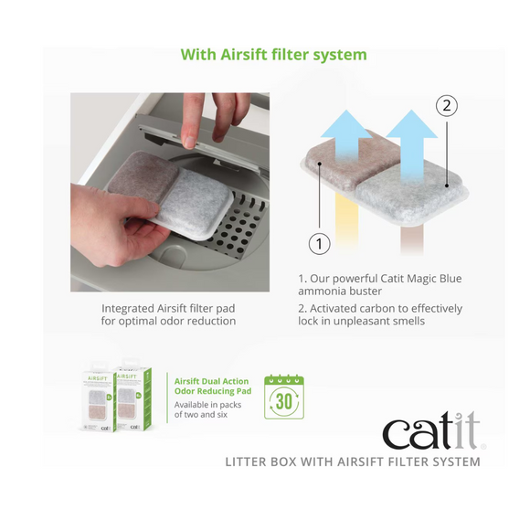 Catit SmartSift Cat Litter Box with Airsift Filter System - Cat Litter Boxes 3