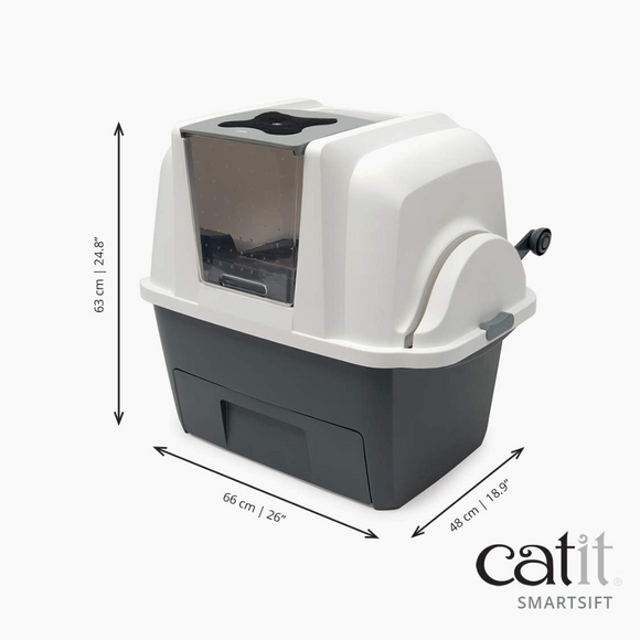 Catit Smartsift Easy Scoop Automatic Sifting Cat Litter Box - Cat Litter Boxes 7