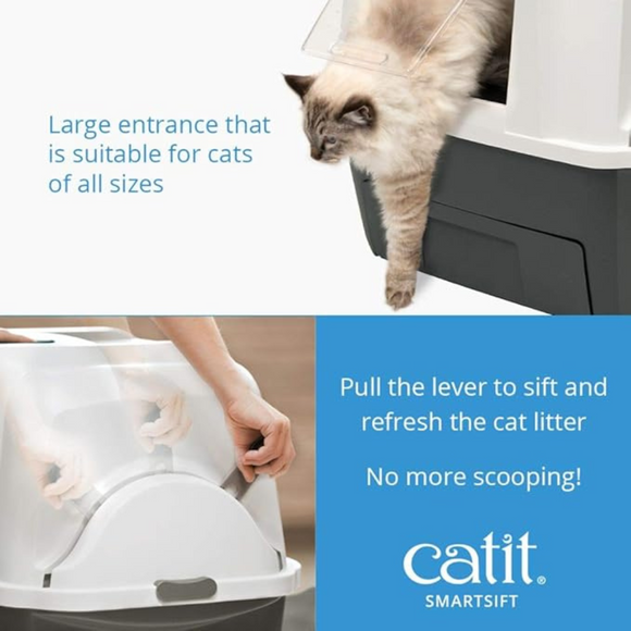 Catit Smartsift Easy Scoop Automatic Sifting Cat Litter Box - Cat Litter Boxes 2