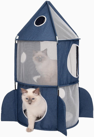 Catit Vesper Rocket Ship for Cats Blue - Cat Toy 1