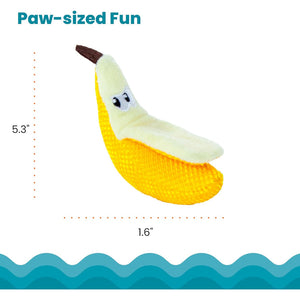 Catstages Banana Cat Dental Chew Toy with Catnip