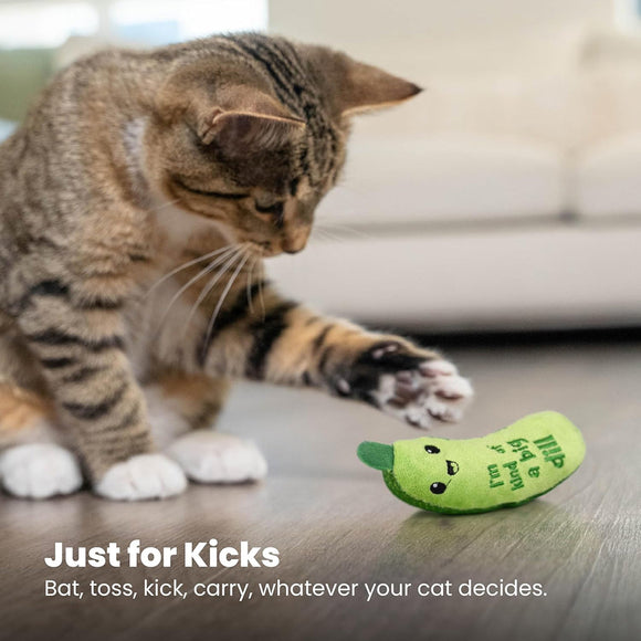 Catstages Crunchy Pickle Kicker Plush Cat Toy with Catnip - Plush Toy 6