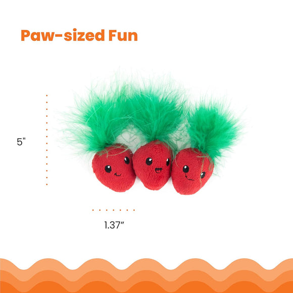 Catstages Straw-Babies Catnip Dental Cat Toys- 3 count
