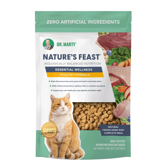 Dr. Marty Nature's Feast Essential Wellness Poultry Freeze Dried Raw Cat Food