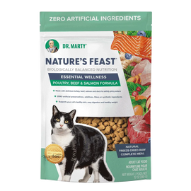 Dr. Marty Nature's Feast Essential Wellness Beef, Salmon, & Poultry Blend Freeze Dried Raw Cat Food