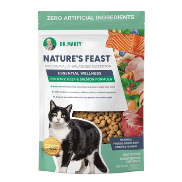 Dr. Marty Nature's Feast Essential Wellness Beef, Salmon, & Poultry Blend Freeze Dried Raw Cat Food