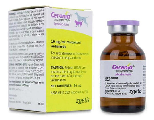 Cerenia (Maropitant Citrate) Injectable Solution 10mg/mL (20 mL) - Pet Medicine 1