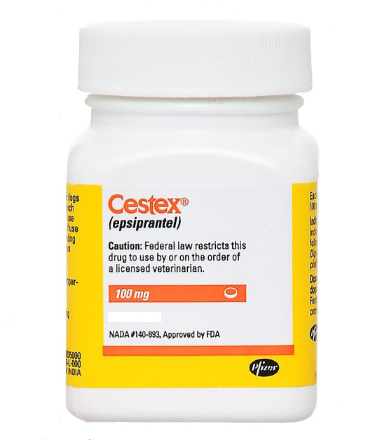 Cestex (epsiprantel) Tablets - 100-mg / 1 tablet - Pet Medicine 4