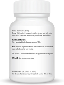 Ceva Derma-3 Omega-3 Fatty Acid & Vitamins for Small Dogs (60 soft gels) - Dog Vitamins & Supplements 2