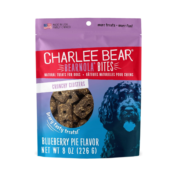 Charlee Bear Bearnola Dog Treats (8 oz) - Blueberry Pie - Dog Treats 1