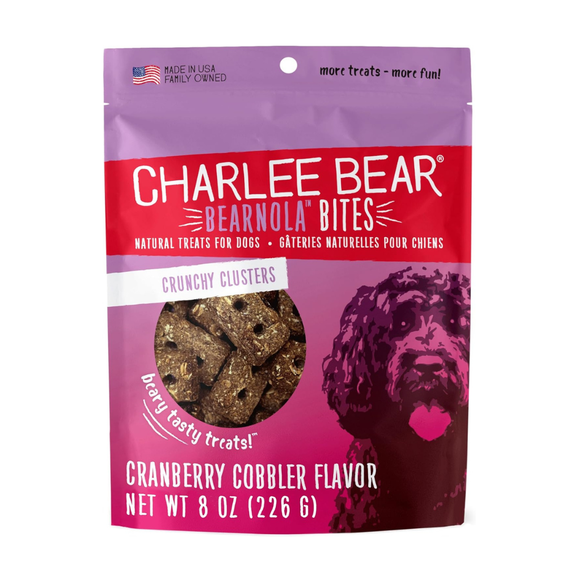 Charlee Bear Bearnola Dog Treats (8 oz) - Cranberry Cobbler - Dog Treats 9