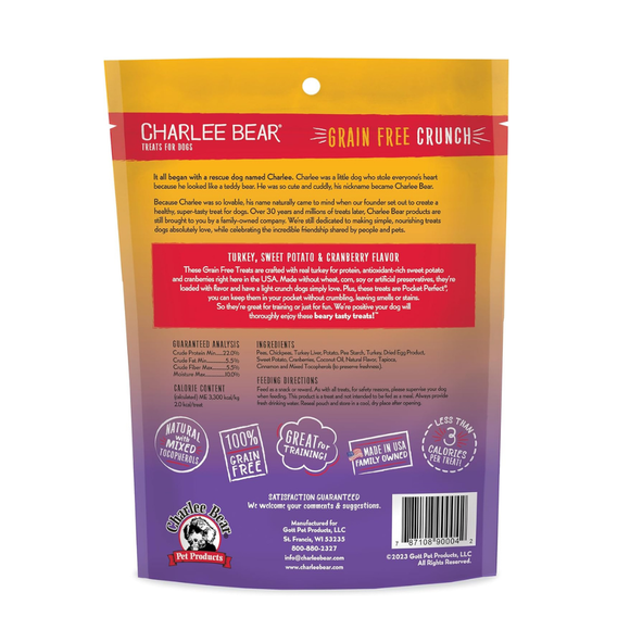 Charlee Bear Grain Free Crunch Dog Treats (8 oz) - Dog Treats 19