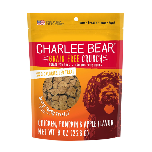 Charlee Bear Grain Free Crunch Dog Treats (8 oz) - Chicken, Pumpkin & Apple - Dog Treats 13