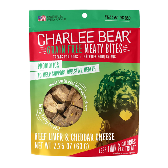 Charlee Bear Meaty Bites Dog Treats (2.25 oz) - Beef Liver & Cheddar Cheese - Dog Treats 20