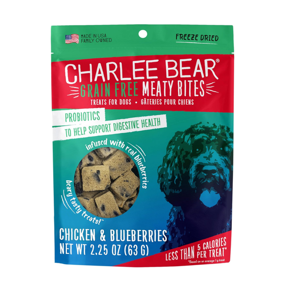 Charlee Bear Meaty Bites Dog Treats (2.25 oz) - Chicken & Blueberries - Dog Treats 10